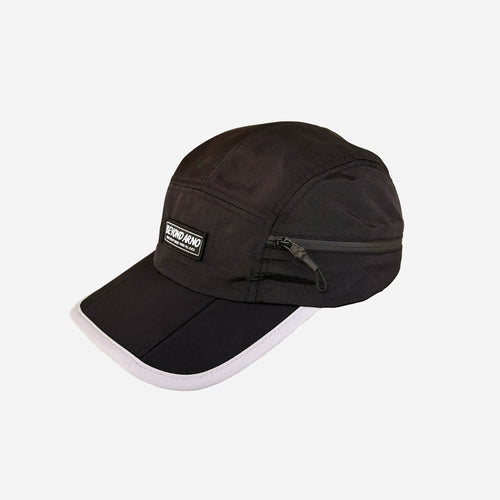 Beyond Arno foldable trail cap with zipped pocket in pine, side view